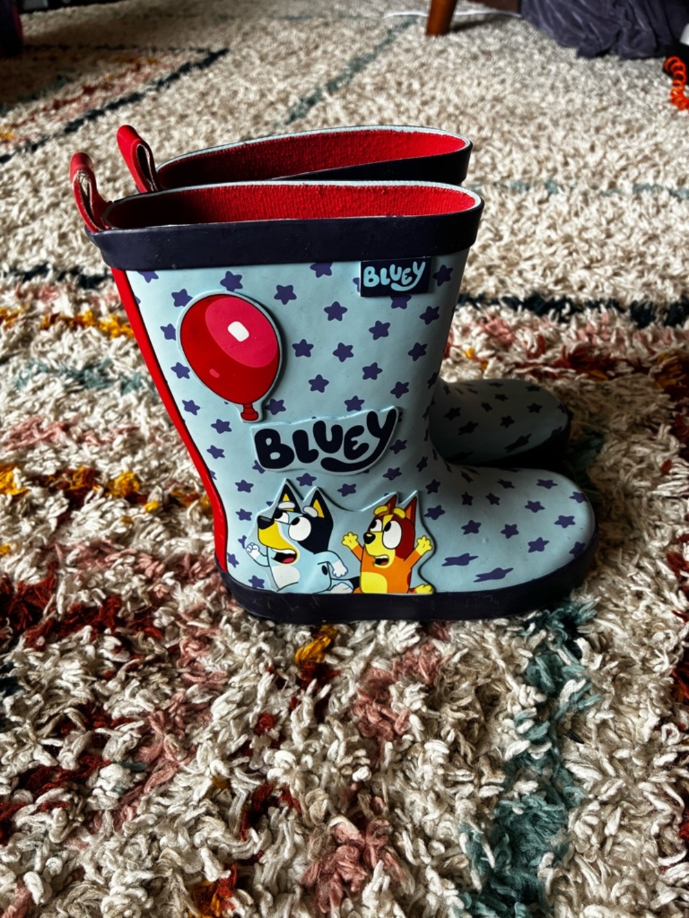 Bluey Kids Rain Boots with Balloon Graphic